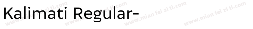 Kalimati Regular字体转换